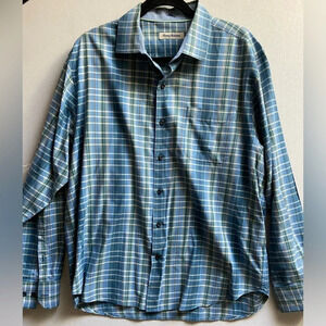 Tommy Bahama silk cotton collar button up long sleeved shirt Sz XXL
